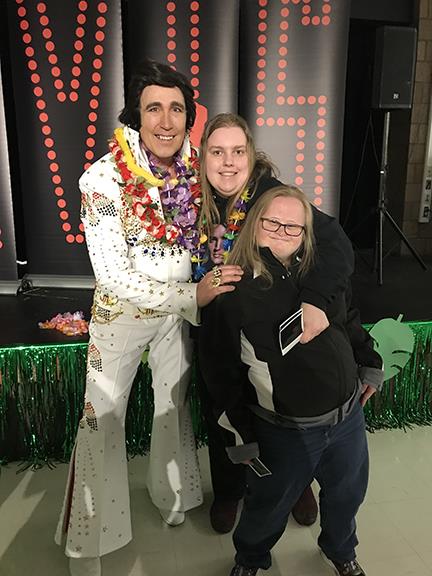 Absolutely Elvis Todd Anderson with two fans